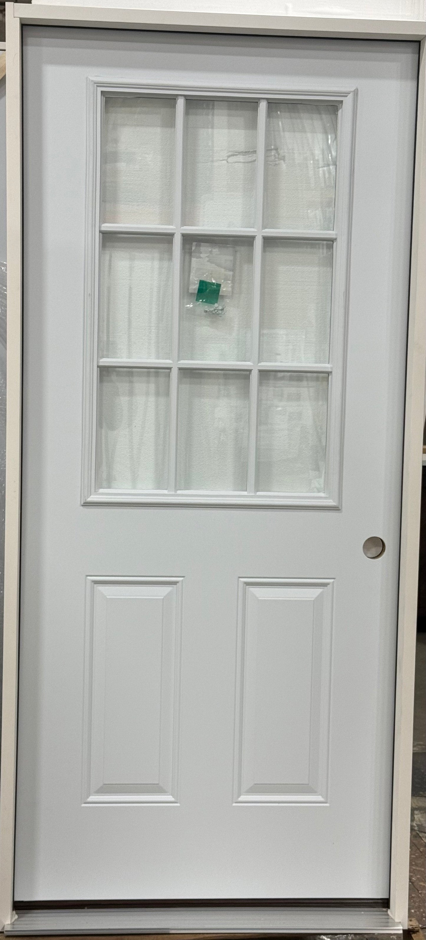 ENTRY - 36" STEEL HALF GLASS W/GRID - Bargain Build