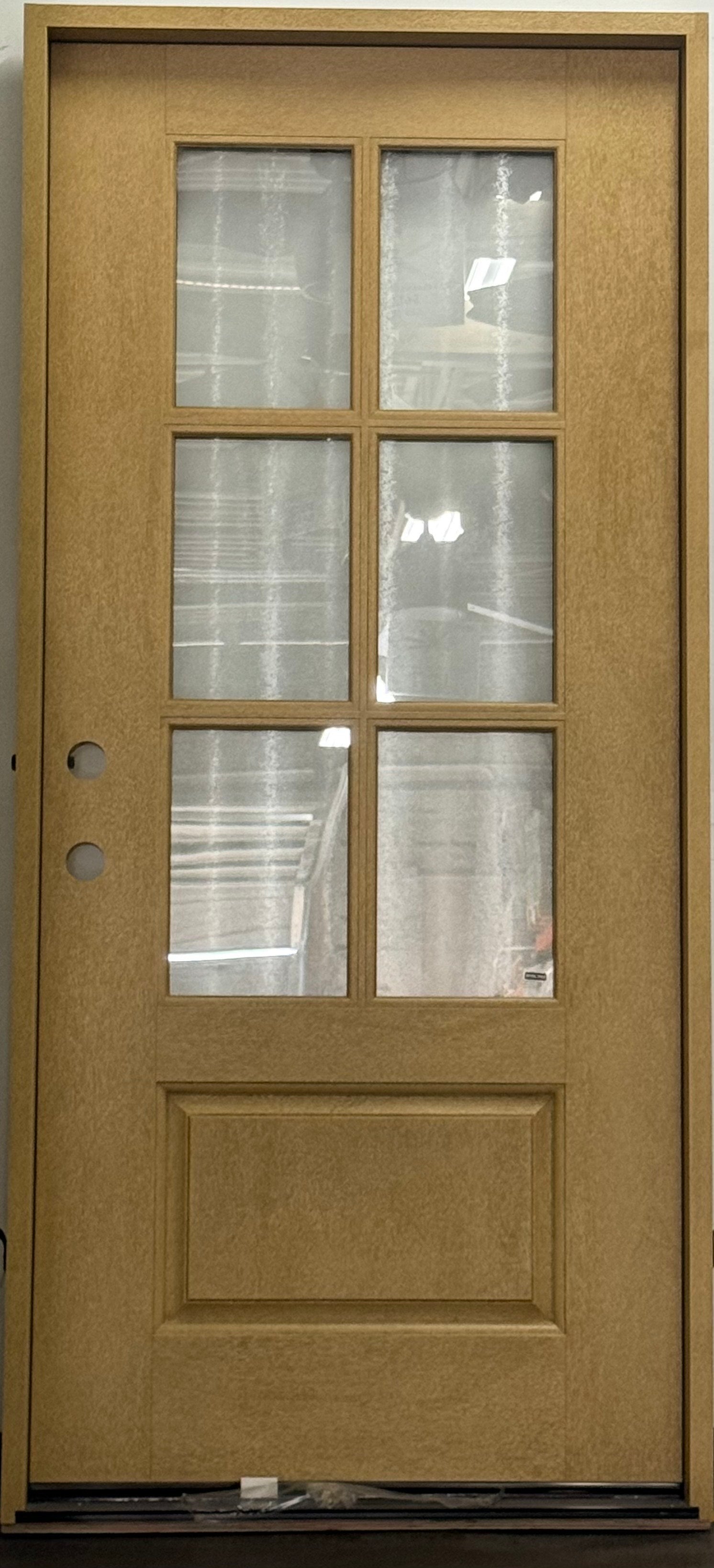 ENTRY - 36" STAINED WHITE OAK 6-LITE - Bargain Build