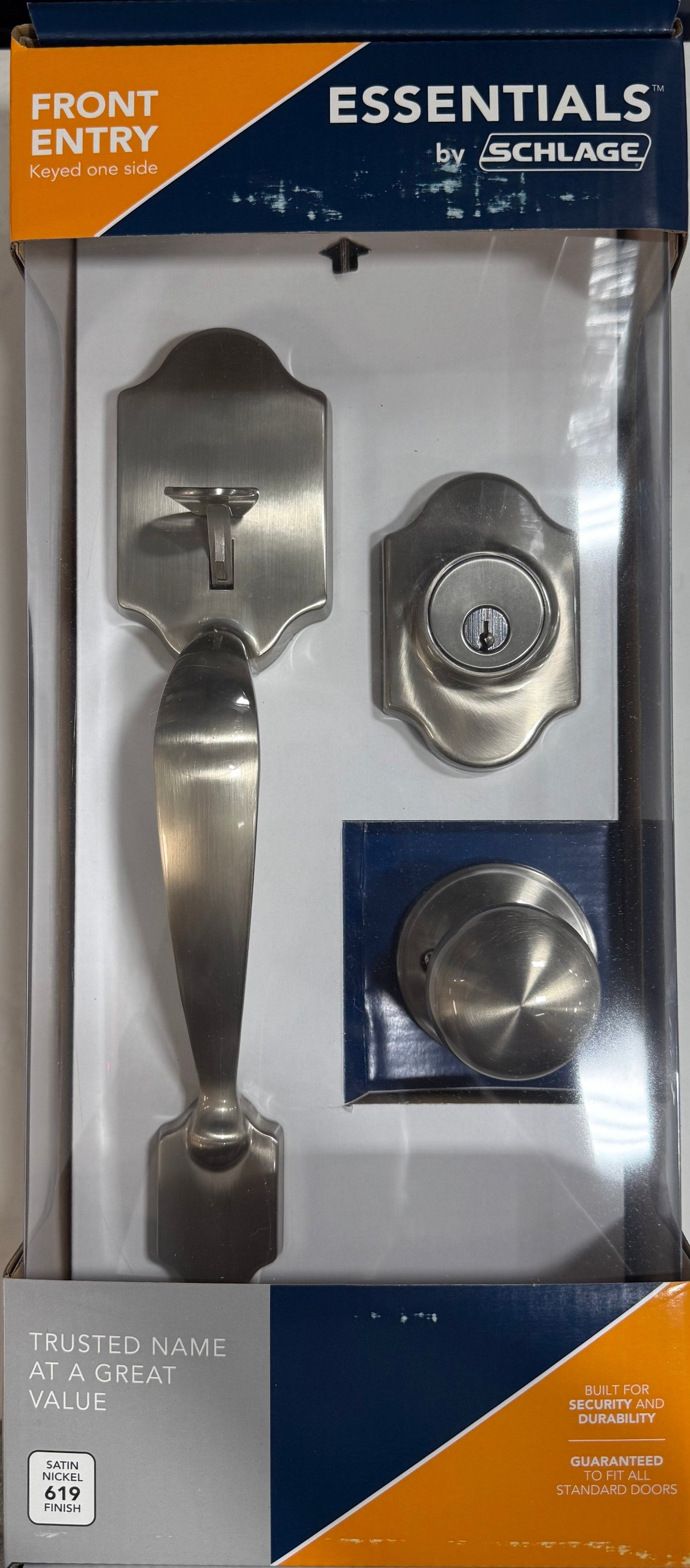 LOCKSET - SCHLAGE SATIN NICKEL FRONT ENTRY - Bargain Build