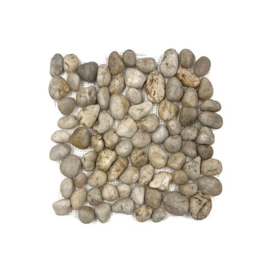TILE SHEET  - POLISHED WHITE PEBBLES