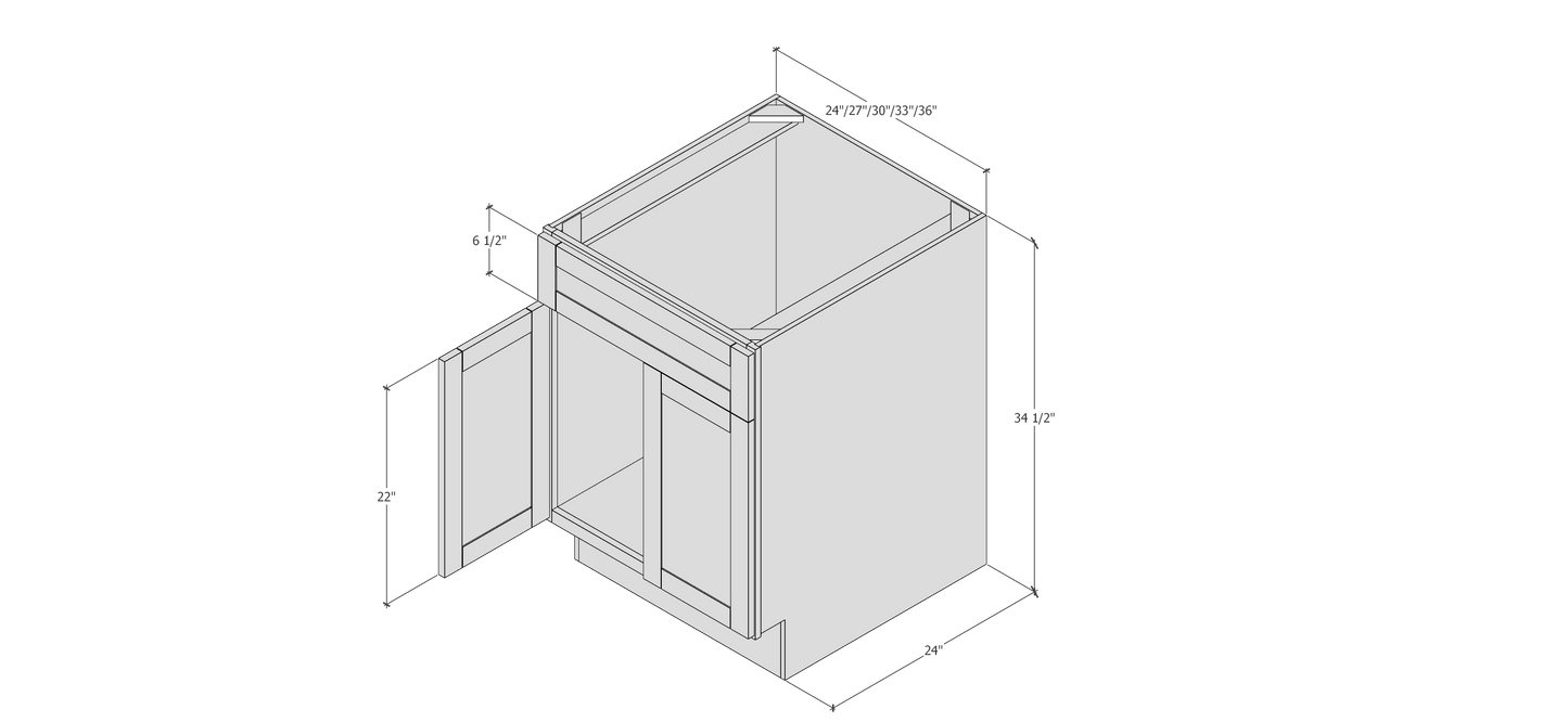 BOHO - SINK BASE CABINET 30"W