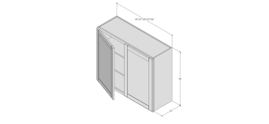 BOHO - DOUBLE DOORS WALL CABINET 30"W*30"H